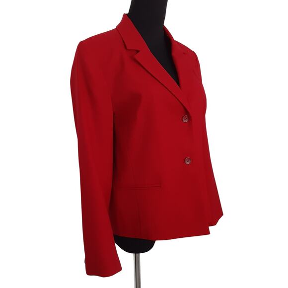 Vintage 90s Red Blazer Jacket 100% New Wool Woolmark Size 10P Norton McNaughton - Picture 5 of 11